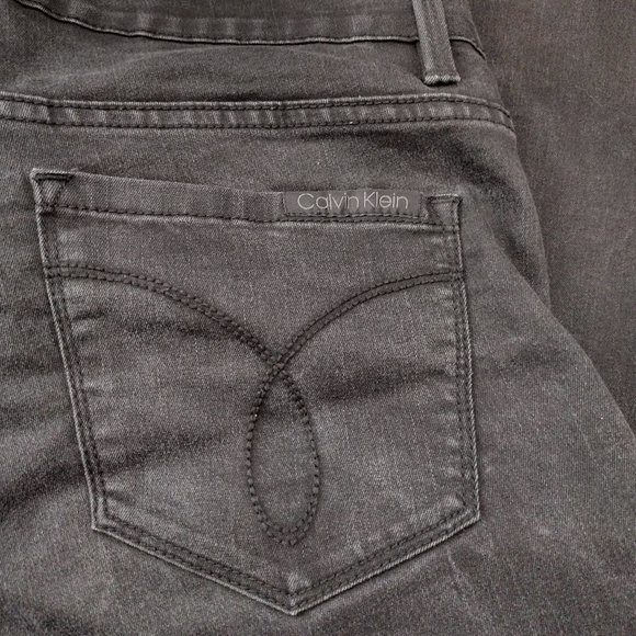 Calvin Klein | Faded Black Straight Leg Stretch Jeans - Picture 9 of 10